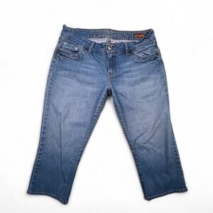 y2k Delia's Morgan Crop Capri Jeans 13/14 32" Waist Vintage